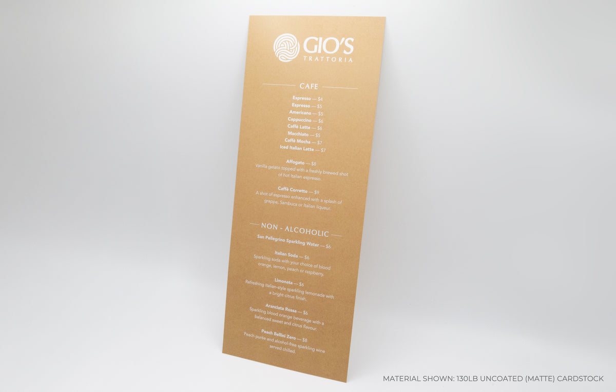 Dine-In Menus
