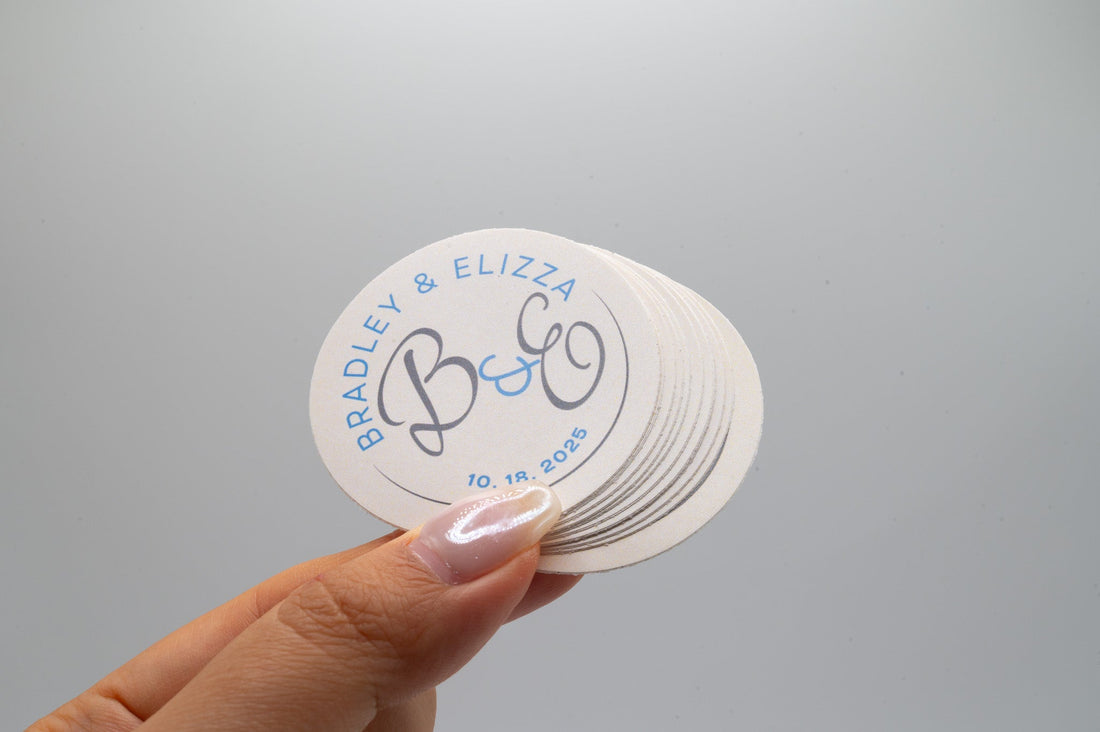 Circle waterproof stickers in a small batch order