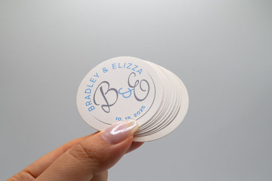 Circle waterproof stickers in a small batch order