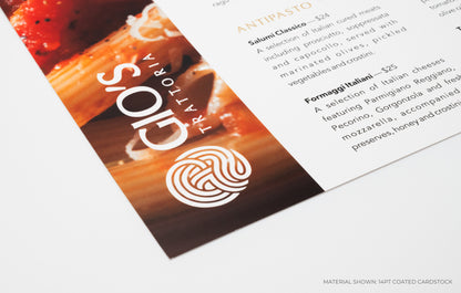 Dine-In Menus