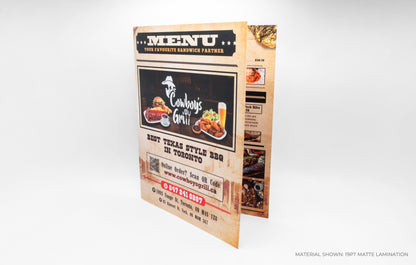 Folded Dine-in Menus