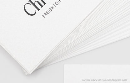 Pearlescent Business Cards