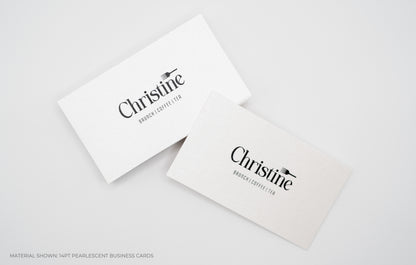 Pearlescent Business Cards