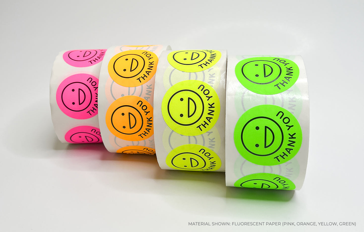 Fluorescent Roll Labels