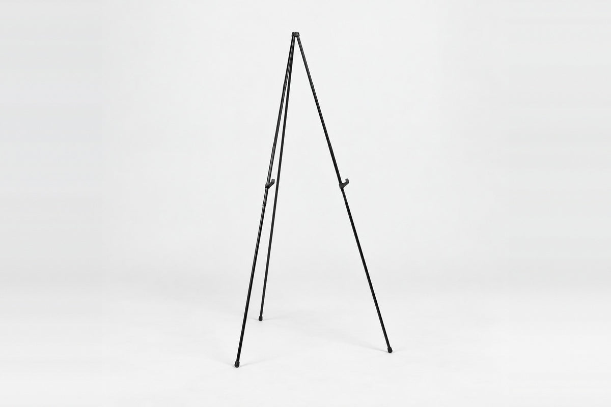 Black folding display easel