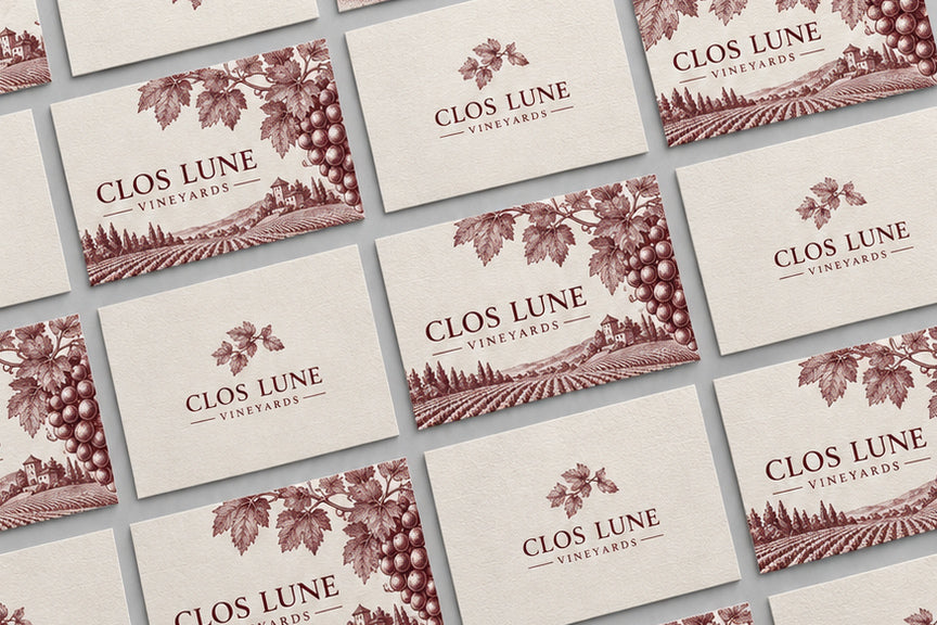 Felt Texture business cards laid out front and back