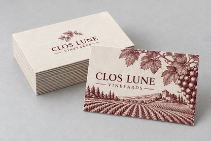 Felt Texture business cards stacked, 19pt felt textured