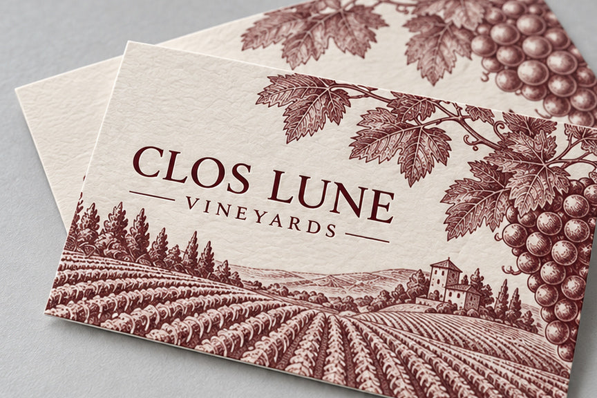 Close-up of Felt Texture business card finish