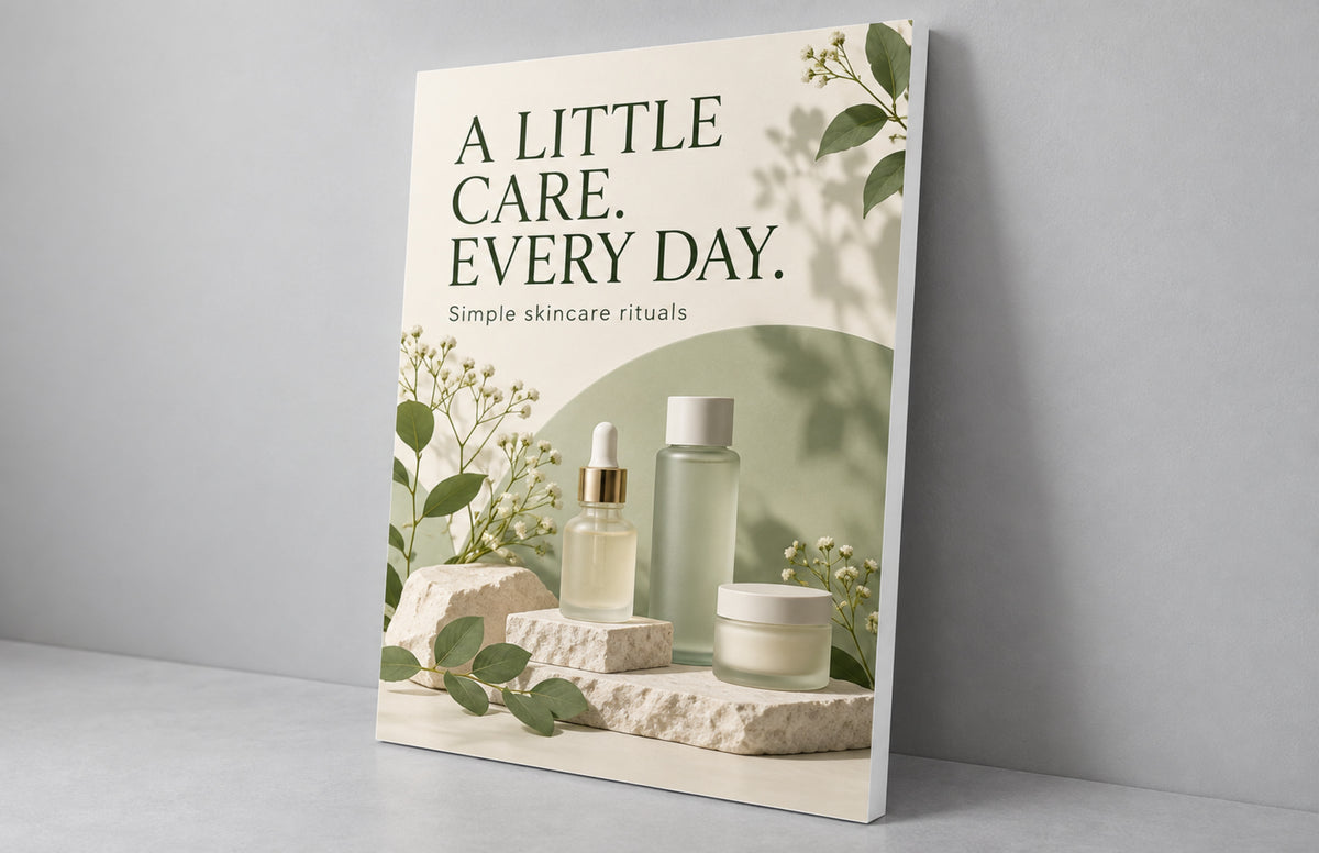 10mm foam board skincare retail display sign
