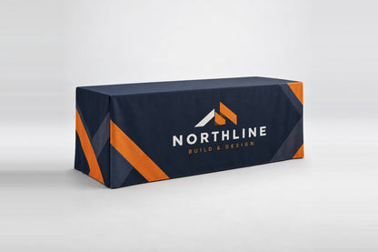 Fitted table cover with boxed corners