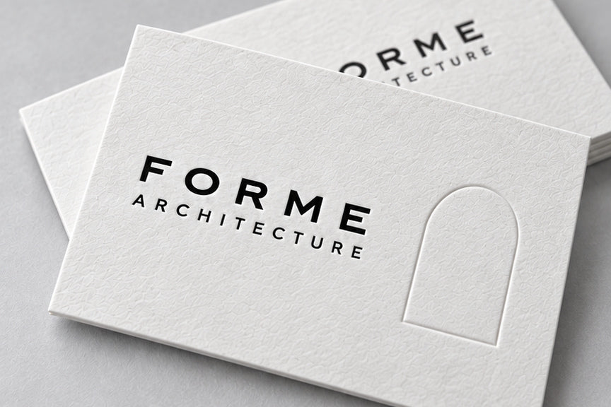 Close-up of Ultra Thick Cotton business card finish