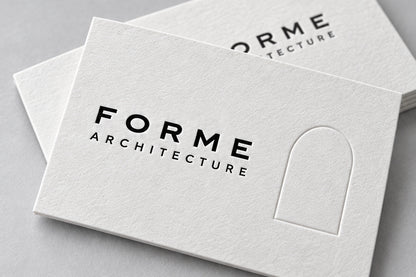 Close-up of Ultra Thick Cotton business card finish