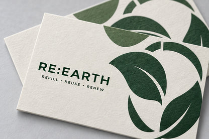 Close-up of Ultra Thick Uncoated business card finish